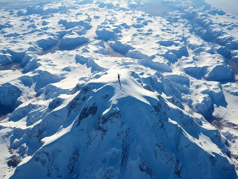 Helicopter View Above the Summit