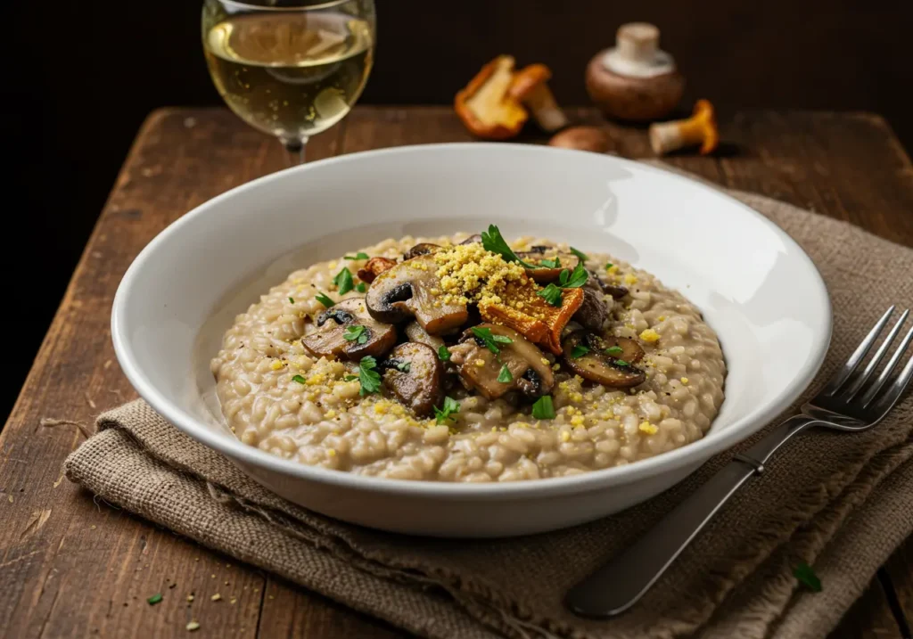 Creamy Vegan Mushroom Risotto