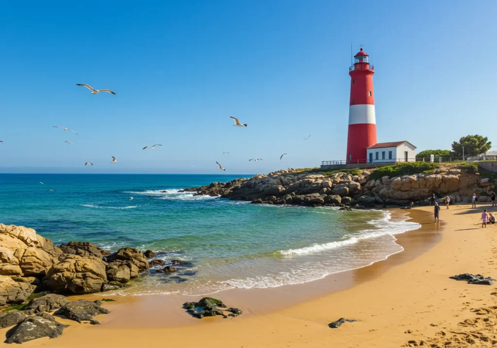 Faro di Punta Carena Beach