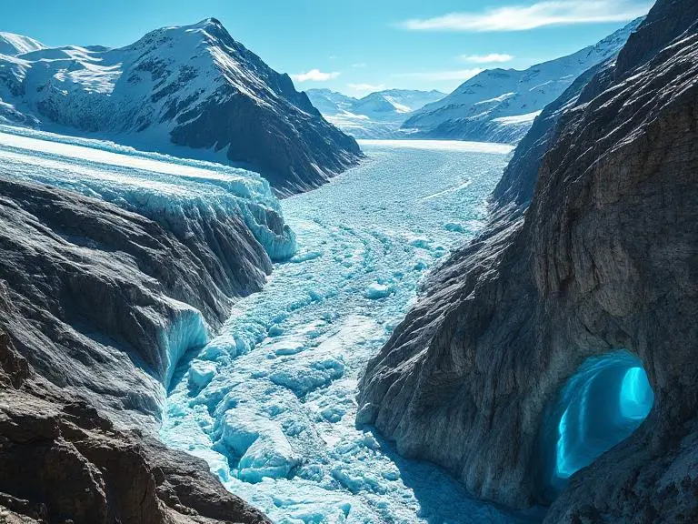 The Mer de Glace Glacier