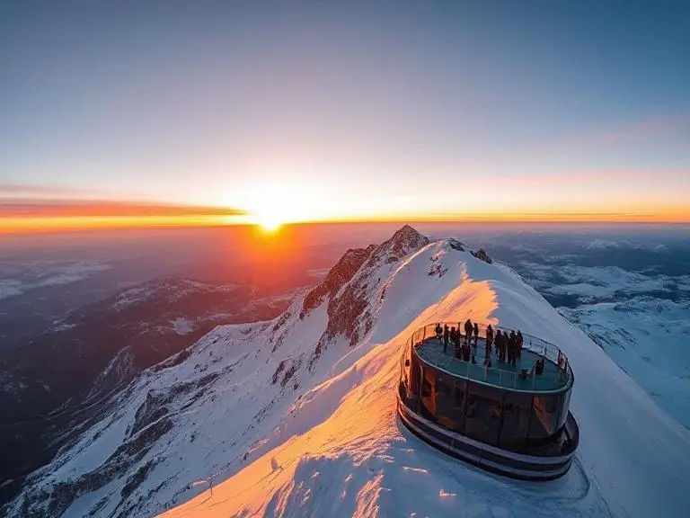 Sunrise from Punta Helbronner