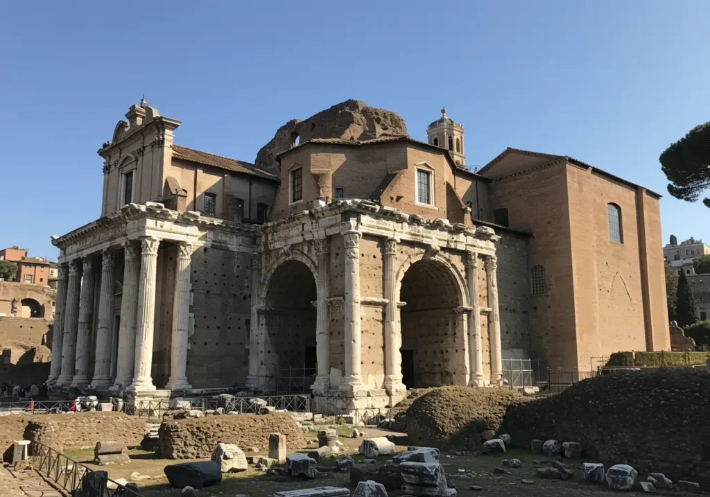 Basilica of Maxentius towering arches