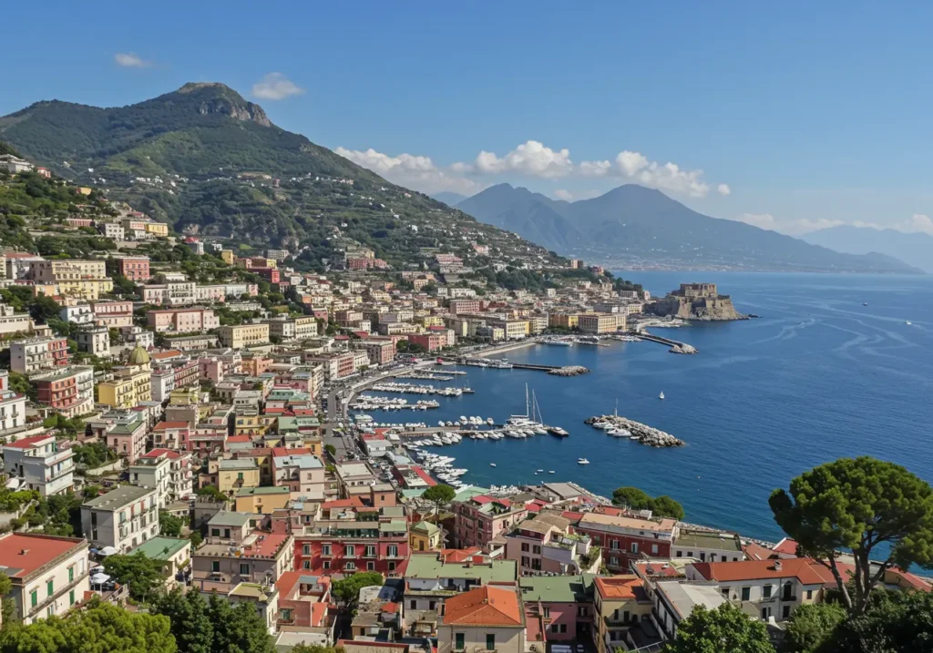 Panoramic Coastal Town Blend