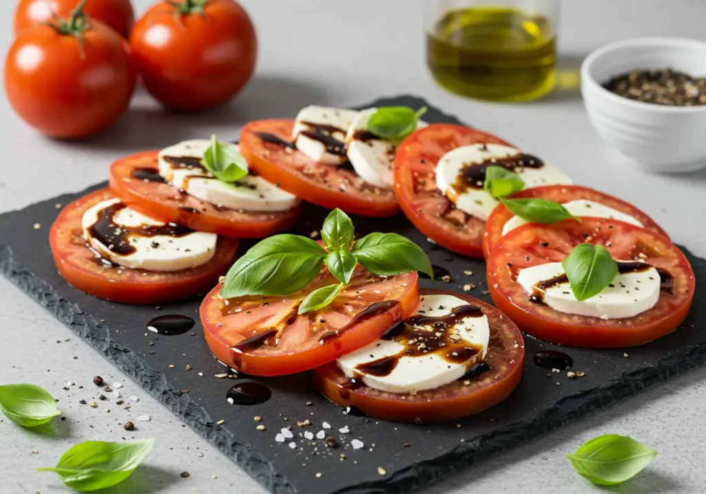 Vegan Caprese Salad with Cashew Mozzarella