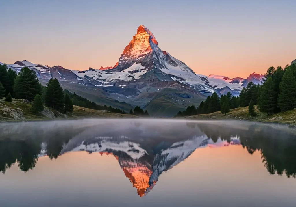 Cervino at Sunrise from Lago Blu