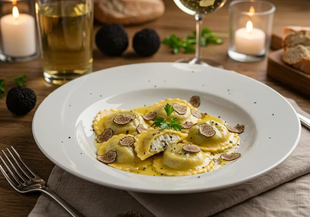 Truffle-Infused Ricotta Ravioli