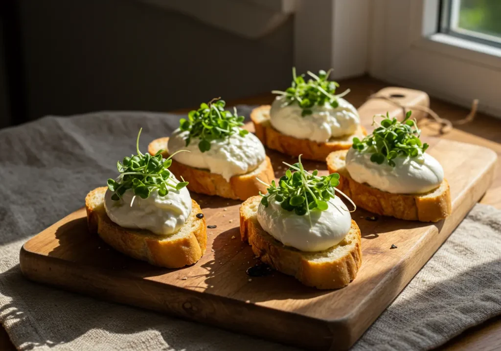 Truffle Burrata Crostini