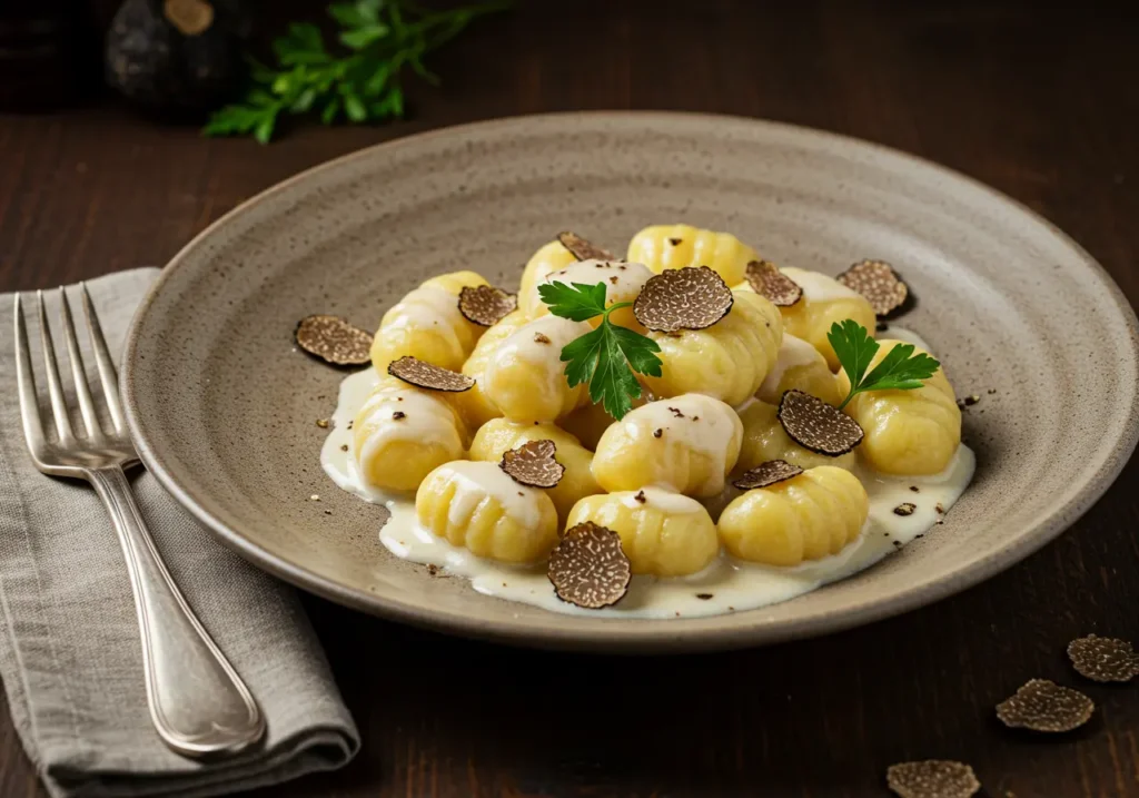 Truffle Gnocchi in Cream Sauce