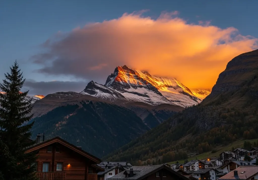 Sunset Glow on Cervino from Zermatt