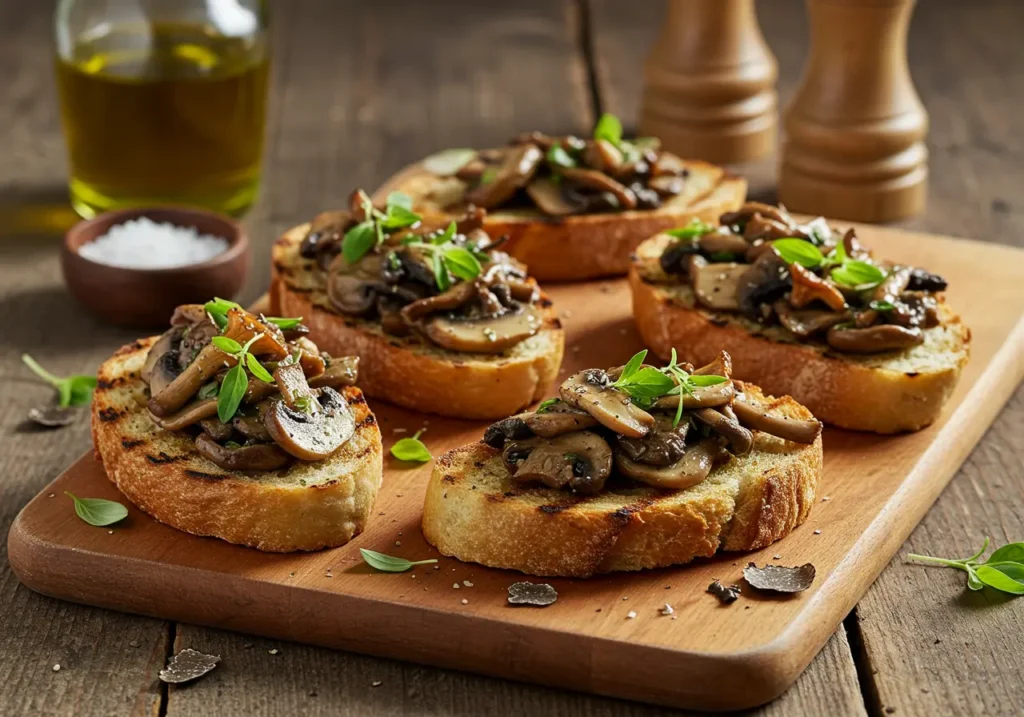 Truffle Mushroom Bruschetta