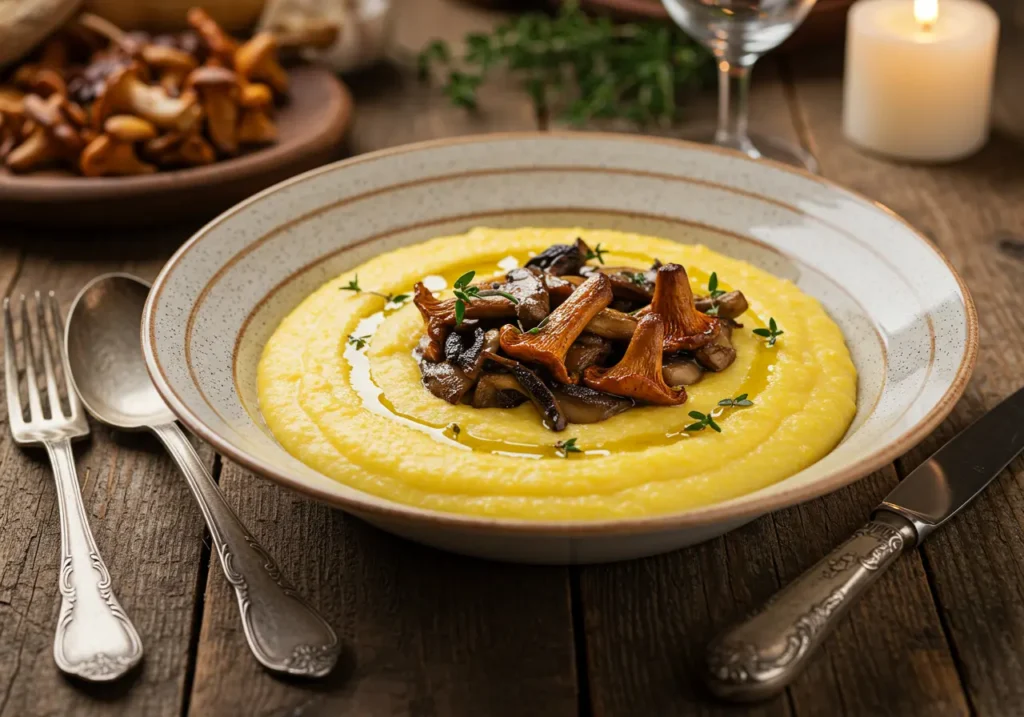 Polenta with Truffle and Wild Mushrooms