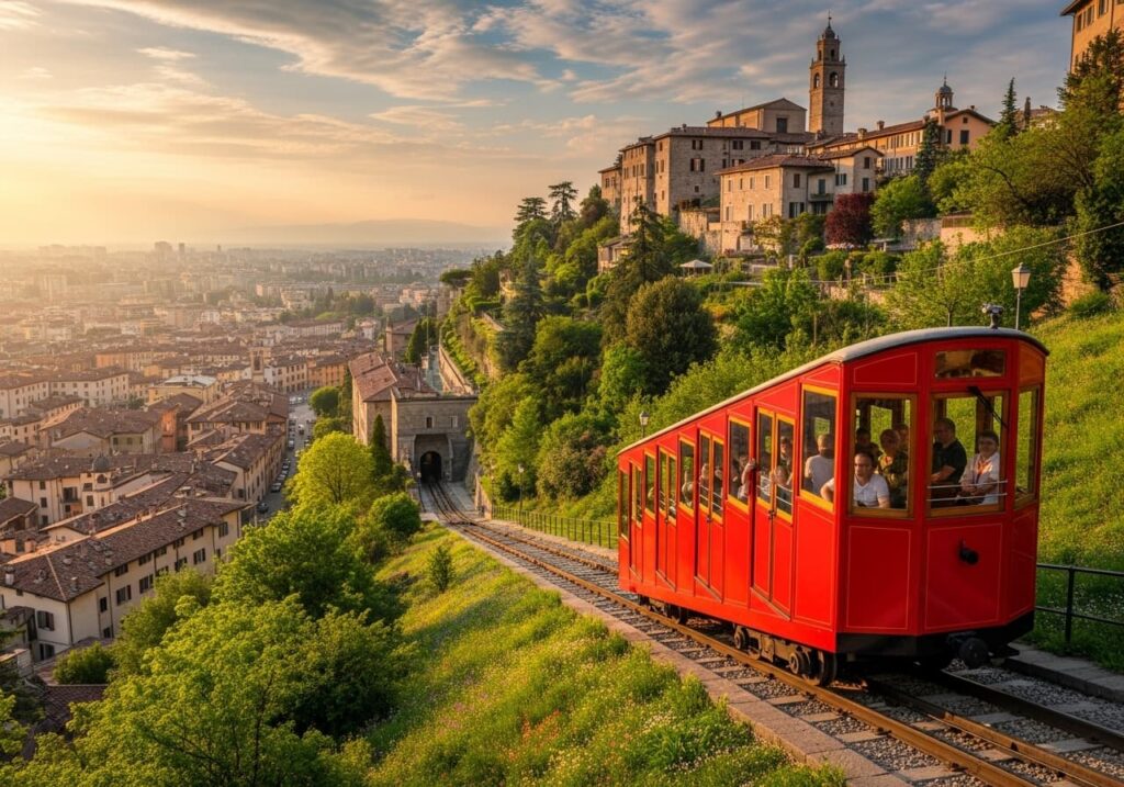 1. Ride the Funicular to Città Alta