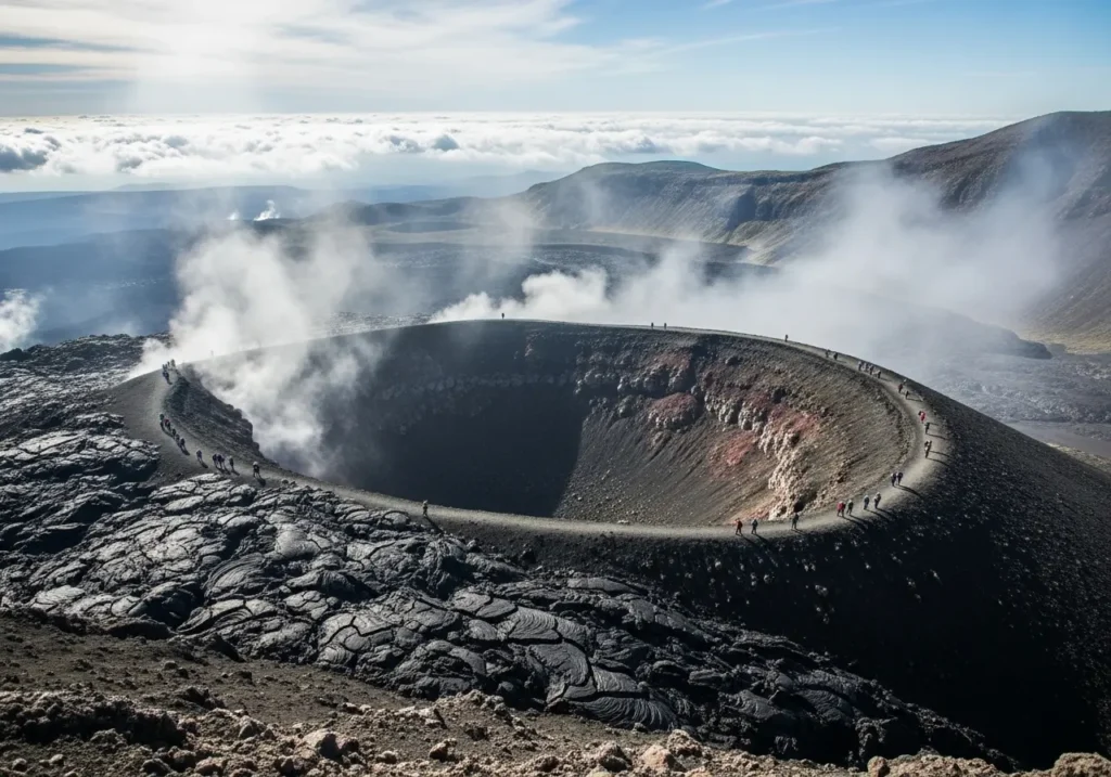 1. Summit Craters with Panoramic Lunar-Like Landscapes
