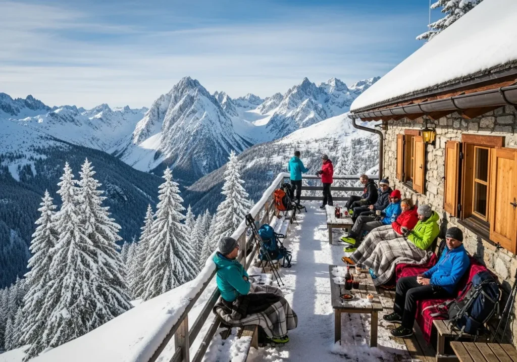 Relax in Mountain Huts with Panoramic Terraces