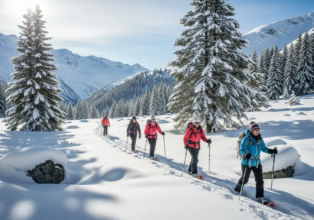 Snowshoeing Across Winter Landscapes