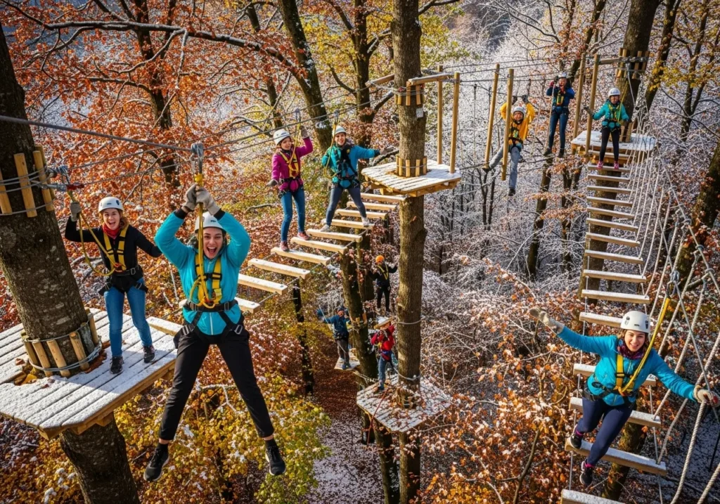Adventure Park with Zip-Lines and Treetop Courses