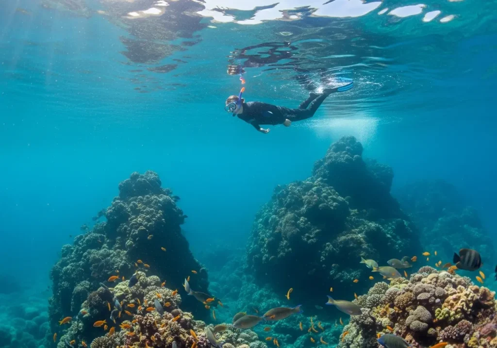 5. Snorkel or Dive in Crystal-Clear Waters to See Volcanic Underwater Formations