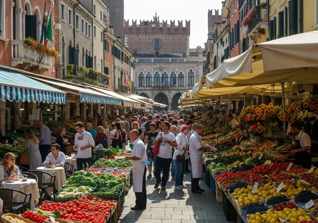 Relax in Piazza delle Erbe and Piazza della Frutta